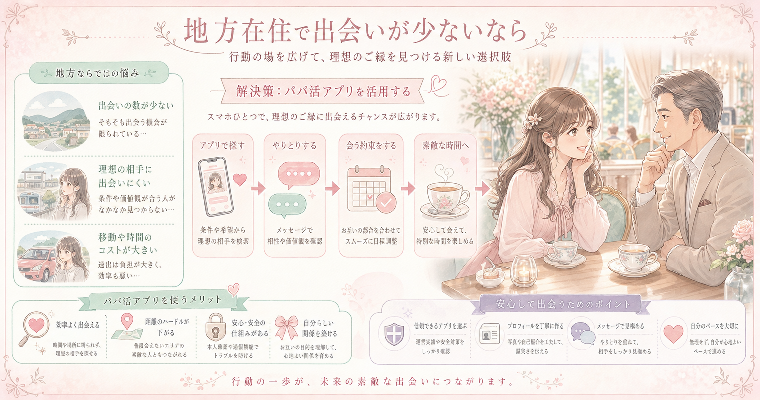 地方在住で出会いが少ないなら
