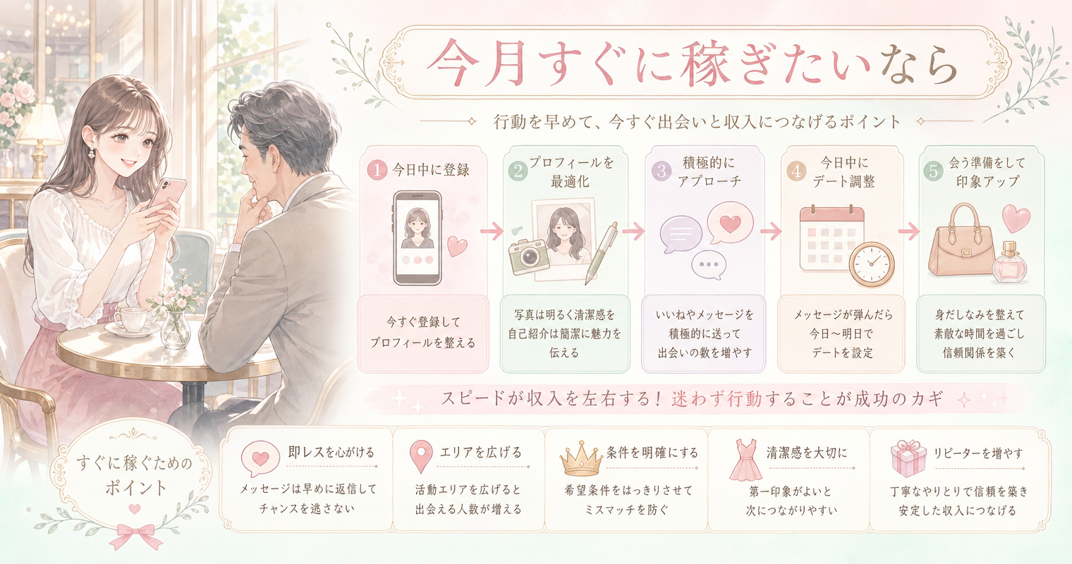 今月すぐに稼ぎたいなら