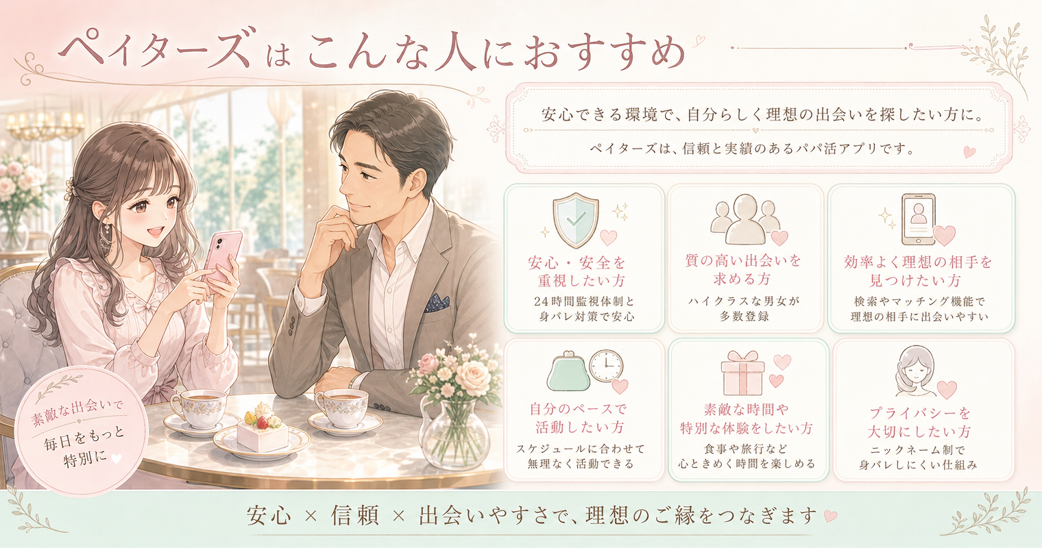 ペイターズはこんな人におすすめ