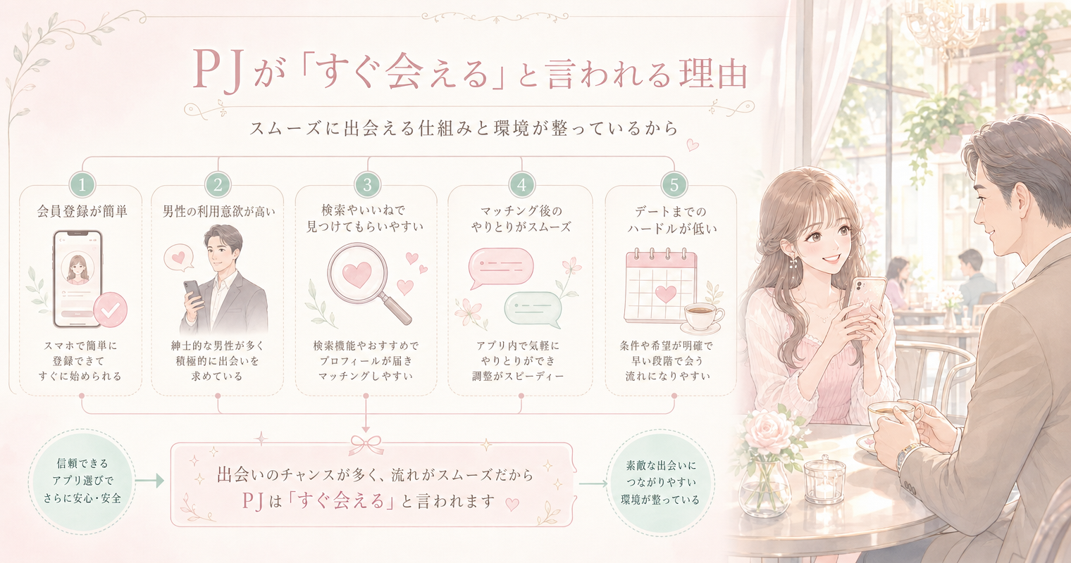 PJが「すぐ会える」と言われる理由